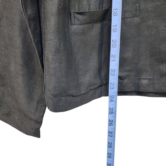 Eileen Fisher Petite Womens Linen shirt Button-Up Shimmer Size PM lightweight - Picture 7 of 10